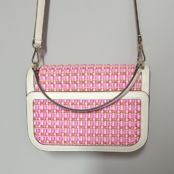 Kate Spade Pink and White Crossbody Bag with Textured Elegance - Picture 5 of 10